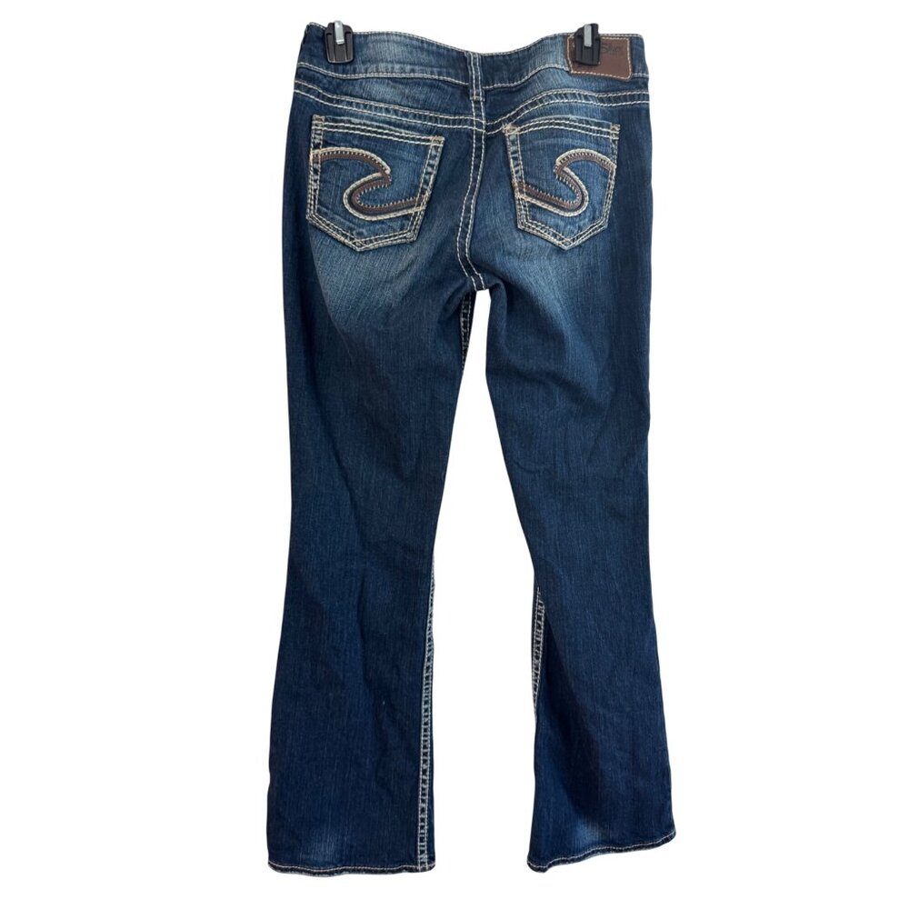 Silver Jeans Co. Suki Mid Rise Bootcut Jeans W29/L32 Stretch Denim Dark Wash
